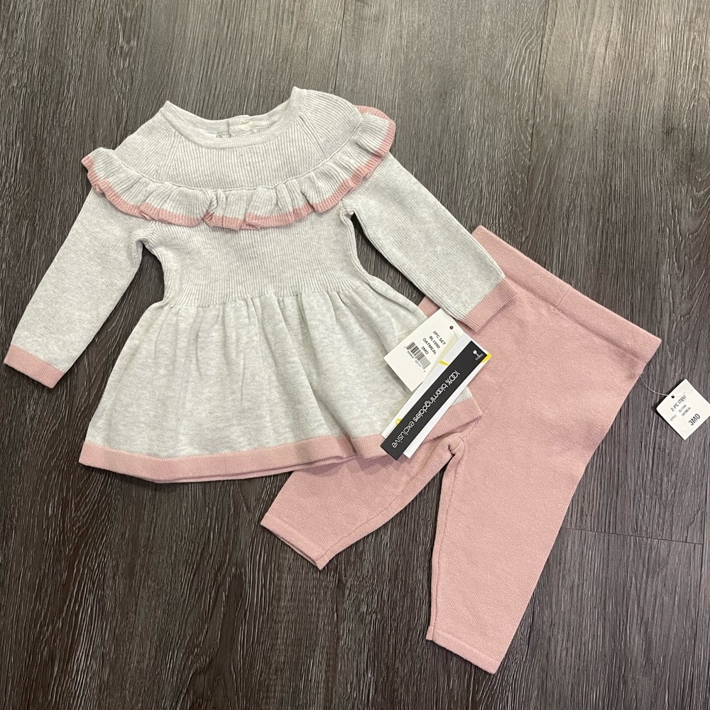 Bloomingdale’s- 2pc Infant knit dress and leggings set